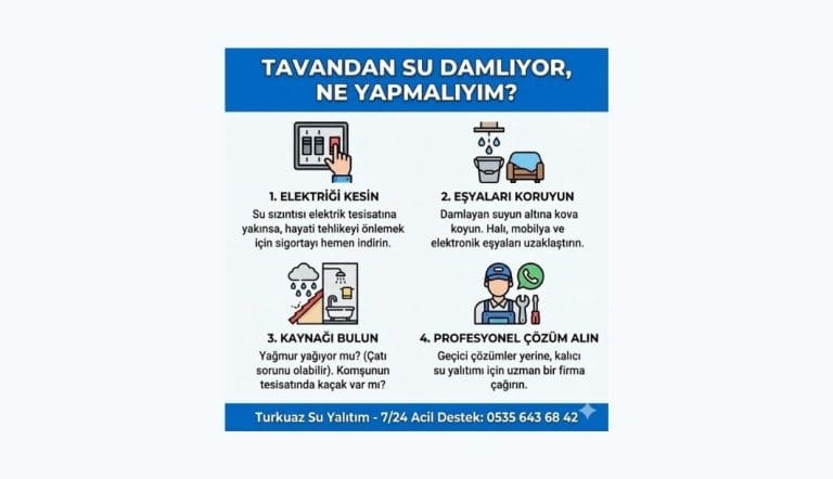 Tavandan Su Damlıyor, Ne Yapmalıyım?